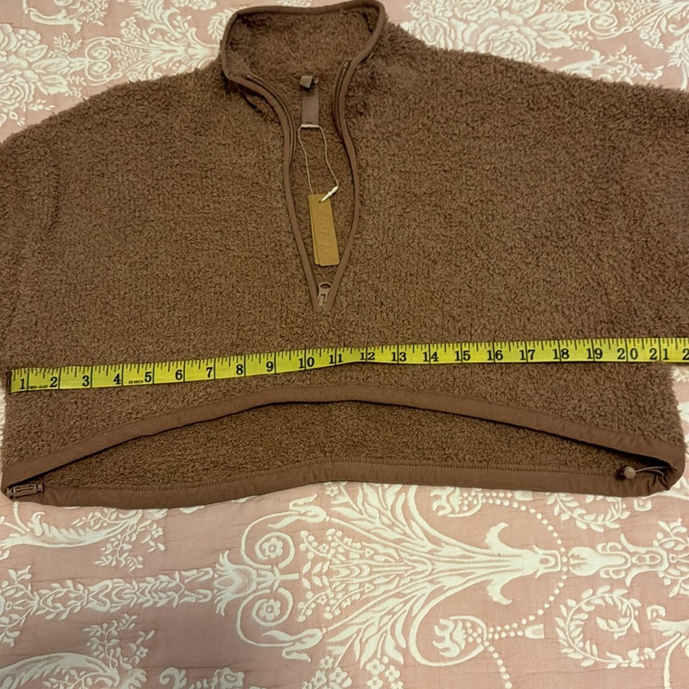 SKIMS Cozy Knit Teddy Plush Crop Pullover S/M - Picture 4 of 5